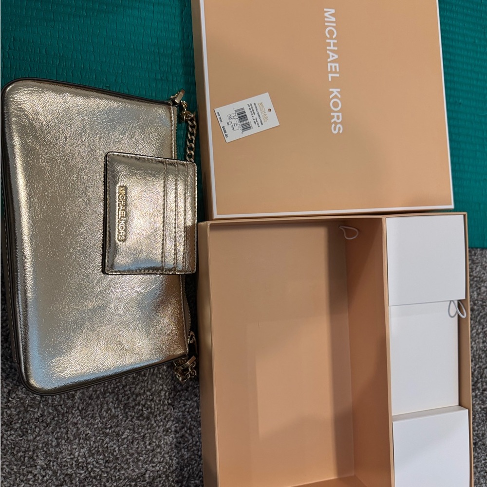 Michael Kors Metallic Gold Clutch